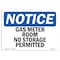 Signmission OSHA Notice, 3.5" Height, Gas Meter Room No Storage Permitted Sign, 5" X 3.5", Landscape OS-NS-D-35-L-13010 - alternate 1